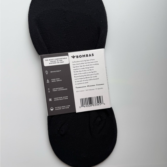 NEW!!  Bombas Women's Low-Cut No Show Socks - Black - Picture 2 of 2